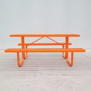 6' Obdĺžnikový prenosný piknikový stôl Rozšíriteľný oceľový termoplastický komerčný