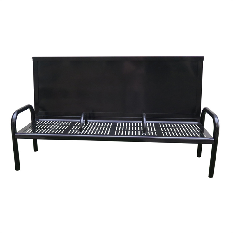 2.0 metres Black Advertising Bench With Armrest