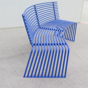 Outside Curved Steel Tube Outdoor Bench Chair Manufacturer7