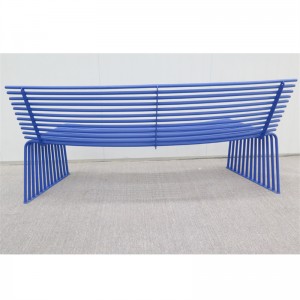Sa gawas Curved Steel Tube Outdoor Bench Chair Manufacturer 6