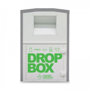 Red Cross Clothing Donation Drop Box Metal Clothes Donation Collection Bins 3