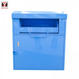 Large Capacity Metal Clothes Donation Drop Box Blue 9