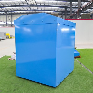 Cutie pentru donații pentru haine metalice de mare capacitate, albastru 5