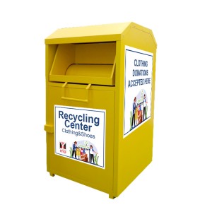 Large Capacity Charity Metal Clothing Donation Bin Factory Wholesale 1