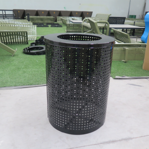 outdoor trash can
