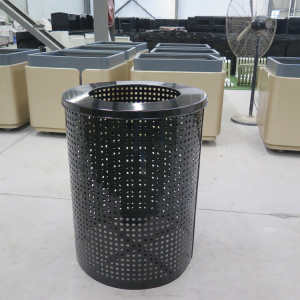 outdoor trash can