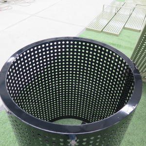 outdoor trash can