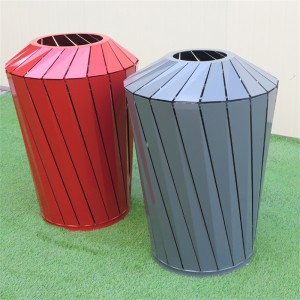 سطل های بازیافت خیابانی طبقه بندی فولادی پارک رنگارنگ فضای باز 3