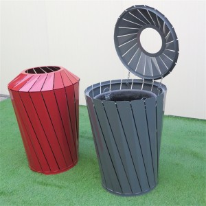 Carrer de classificació d'acer Papereres reciclades Parc a l'aire lliure de colors 4