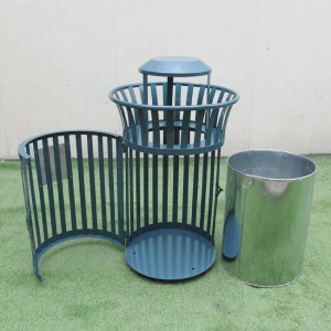 Avfallsbeholdere i stål med dekorative utendørs søppeldunker for askebeger4