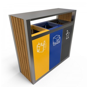 4-Compartments khib nyiab Recycling rau sab nraum zoov 15