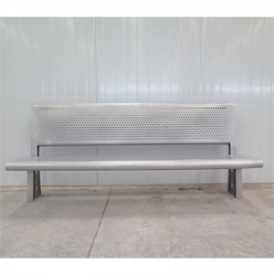 Outdoor Public Leisure Commercial Stainless Steel Park Bench Modernong Disenyo 12