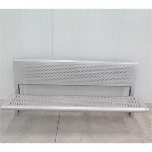 Outdoor Public Leisure Commercial Stainless Steel Park Bench Modernong Disenyo 11