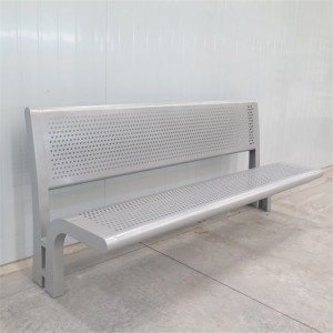 Outdoor Public Leisure Commercial Stainless Steel Park Bench Modernong Disenyo 8