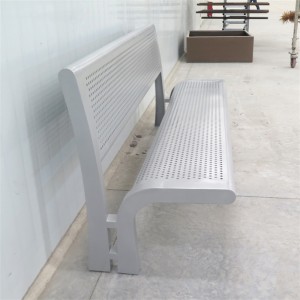 Outdoor Public Leisure Commercial Stainless Steel Park Bench Modernong Disenyo 9