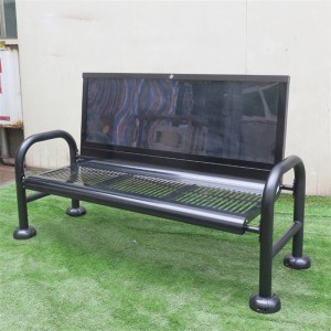 City Municipal Park Metal Commercial Advertising Benches Rau Street9