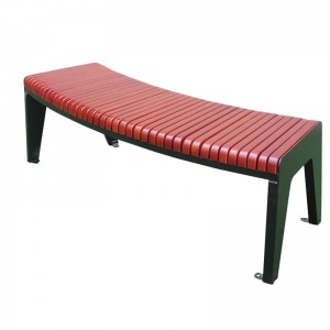 Park Curved Bench Chair Backless For Outdoor Garden