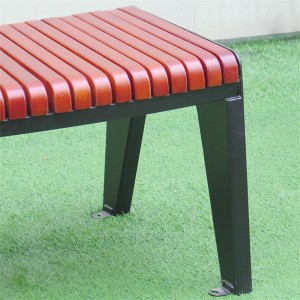 Backless Curved Park Bench Chair Para sa Outdoor Garden 6