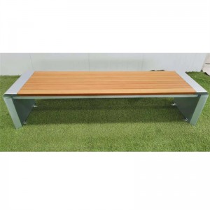 Outdoor Street Furniture Modern Wood Park Benches Without Back8