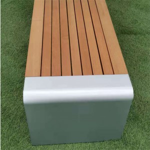 Outdoor Street Furniture Modern Wood Park Benches Without Back5