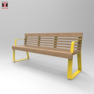 1,5/1,8 метра външна дървена пейка за външни улични мебели на едро 1