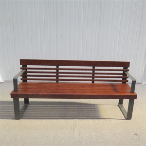 1.5/1.8 Meters Patio Wood Outdoor Bench For Outside Wholesale Street Furniture 8