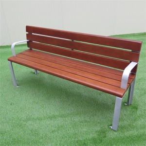 Wholesale Park Street Furniture Steel Wood Benches With Back 13