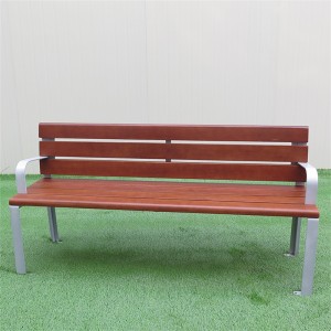 Wholesale Park Street Furniture Steel Wood Benches With Back 14