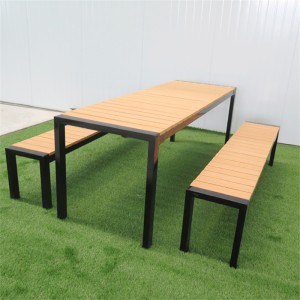 Rectangle Plastic Wood Park Picnic Table Outdoor Street Furniture Supplier 16