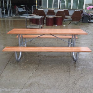 8ft Rectangular Large Park Commercial Wooden Picnic tables With Steel Frame18