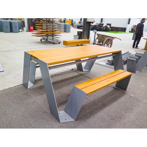 Modern Design Commercial Picnic Table Outdoor Urban Street Furniture  (8)