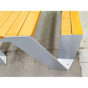 Moderne design Kommercielt picnicbord Udendørs Urban Gademøbler (9)