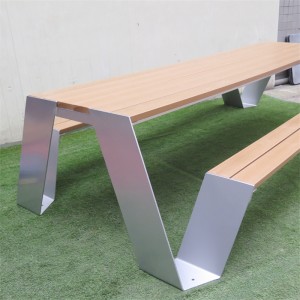 Mesa de picnic comercial de deseño moderno Mobiliario urbano urbano ao aire libre 9