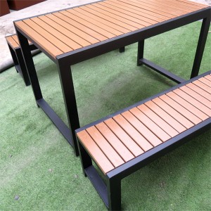 Street Commercial Recycled Plastic Wood Outdoor Picnic Table Manufacturer 7