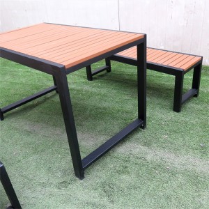 Produttore di tavoli da picnic per esterni in legno di plastica riciclata per uso commerciale di strada 8