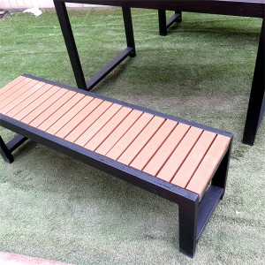Fabricante de mesas de picnic ao aire libre de madeira de plástico reciclado comercial da rúa 6