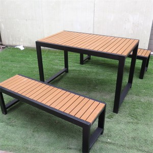 Produttore di tavoli da picnic per esterni in legno di plastica riciclata per uso commerciale di strada 5