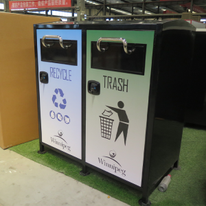 outdoor trash can
