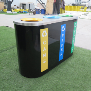 outdoor trash can