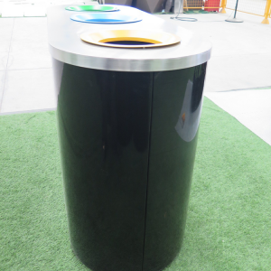 outdoor trash can