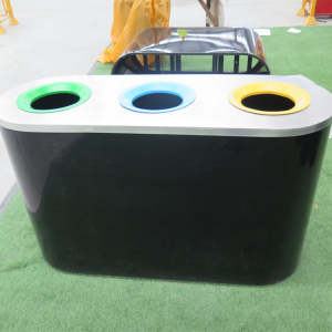outdoor trash can