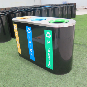 outdoor trash can
