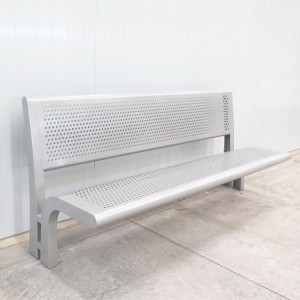 Outdoor Public Leisure Commercial Stainless Steel Park Bench Modernong Disenyo 1