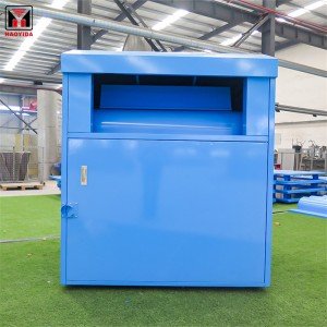 Благотворителен метален контейнер за дарения на дрехи с голям капацитет с ключалка 19