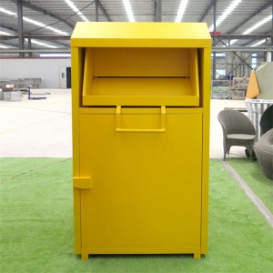 Large Capacity Charity Metal Clothing Donation Bin Factory Wholesale 8