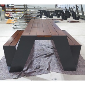 Modern Design Commercial Picnic Table Panlabas na Urban Street Furniture (7)