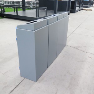 Stainless Steel Classify Garbage Recycle Bin 4 Compartment Manufacturer 3