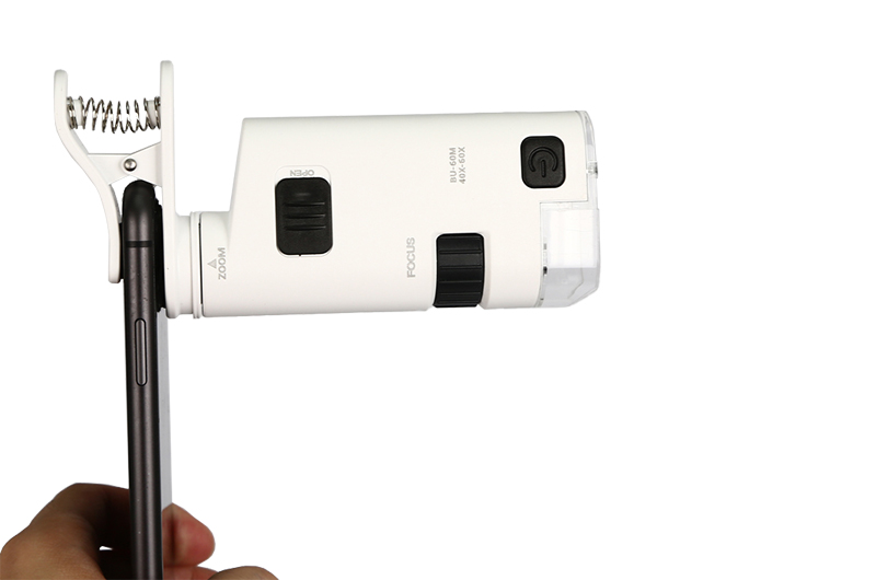 BU-60M adjustable phone clip portable microscope 03