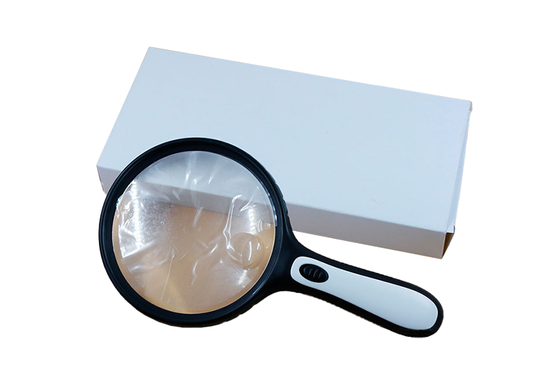 Big Acrylic Lens 4 LED Illuminated Handheld Reading Magnifier 05