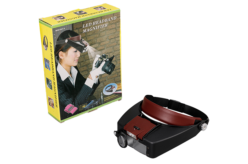 Factory MG81007-A Adjustable Helmet Magnifier Jewelry Loupe Head Magnifying Glass With Led Light For Dental Medical 01